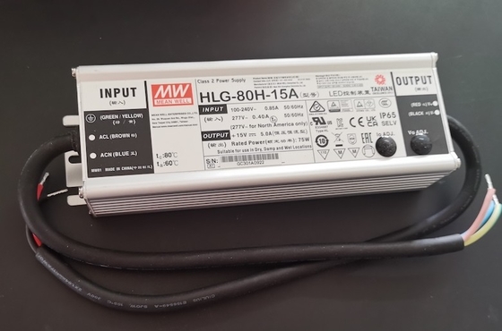 কেনা HLG-80H-15A 15v 5A 80W ডিমেবল LED লাইট ড্রাইভার, ক্রমাগত বর্তমান LED পাওয়ার সাপ্লাই অনলাইনে উৎপাদন