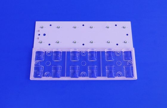 90x126 Degree 12W Led Array Lens Transparent PMMA 93% Transmittance