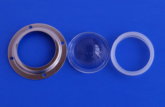 60 Degree 50mm COB Led Glass Lens , LED Optical Lens For Led High bay Light