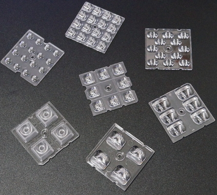 কেনা 50X50MM 2x2 LED অ্যারে পিসি লেন্স 4 / 6 / 8 / 12 / 16 / 24 LED জন্য 3030/3535/5050 SMD LED অনলাইনে উৎপাদন