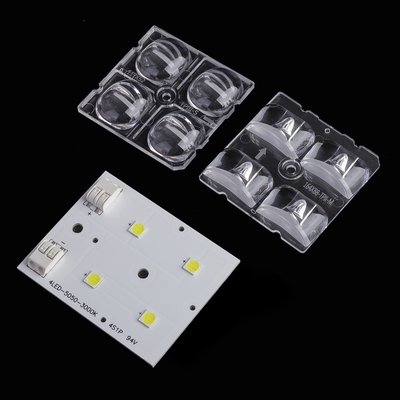 কেনা 2x2 পিসি LED লেন্স, 4 ইন 1 LED অপটিক্যাল লেন্স SMD 5050 LED ল্যাম্পের জন্য অনলাইনে উৎপাদন