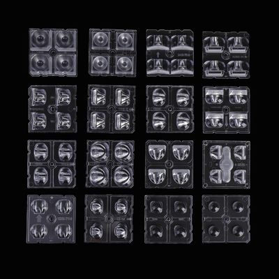 Square 2x2 Modules Led PMMA Lens For IESNA Type II Road Lighting