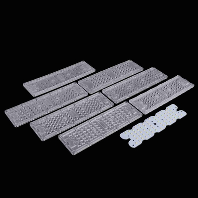 50W SMD3030 PC Lens LED Street Light Module Waterproof 8 Series 8 Parallel 48V With Heat Sink