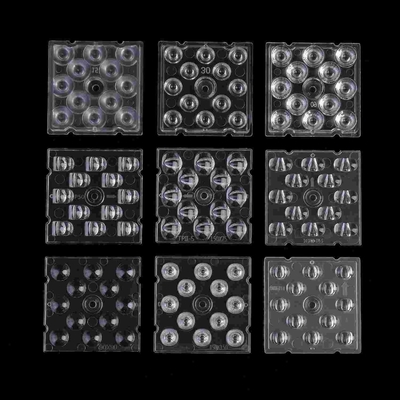 কেনা ROHS হাই বে লাইট লেন্স 12 ইন 1 90 ডিগ্রী SMD 5050 Led PC অপটিক্যাল লেন্স অনলাইনে উৎপাদন