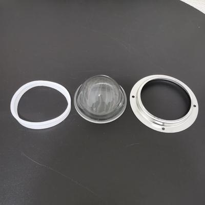 100w Led Light 78mm Led Glass Lens , 60 degree Led Lens with Square Heat Sink