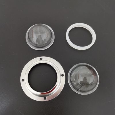 50Mm Led Glass Lens , Road Lamp / Led Street Light Module With Metal Holder