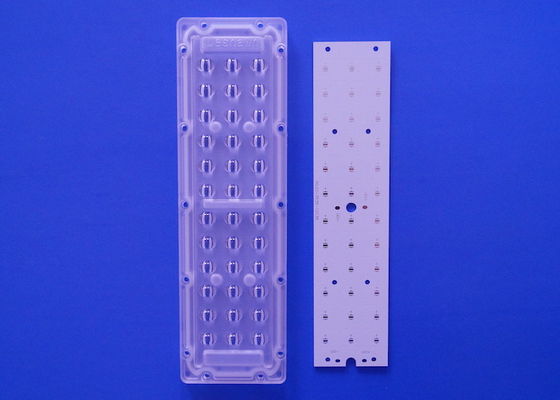 3X12 36 LED 3030 3535 SMD স্ট্রিট লাইট লেন্স 65x150 ডিগ্রি বিম এঙ্গেল অপটিক্যাল গ্রেড পিসি উল্লম্ব হালকা বিতরণ