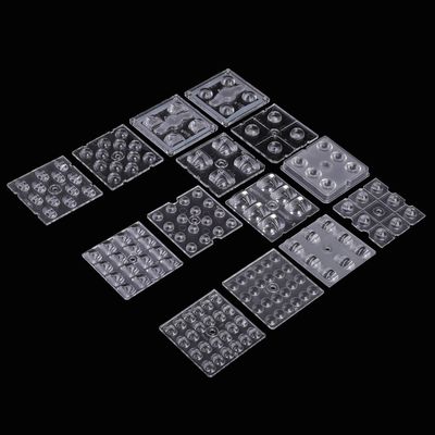 রাস্তার আলো এবং বন্যার জন্য একাধিক দেখার কোণ সহ 50x50 মিমি পিএমএমএ এলইডি অপটিক্যাল লেন্স