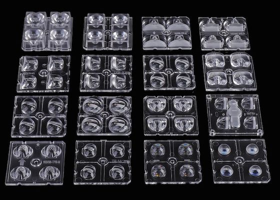 50x50 মিমি এলইডি অ্যারে লেন্স 3030 এসএমডি এবং 5050 এসএমডি এলইডিগুলির জন্য অপটিক্যাল গ্রেড পিসি উপাদান