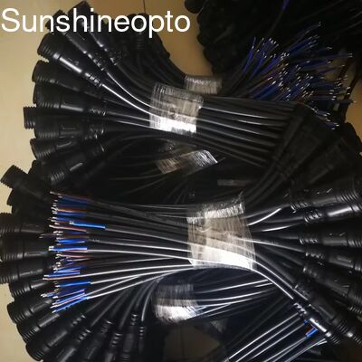 3 পিন জলরোধী পুরুষ / মহিলা M12/M19 বৈদ্যুতিক তারের IP67 24AWG তারের সংযোগকারী