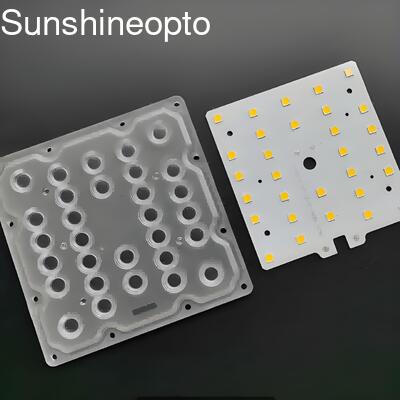 SMD 5050 50W LED PCB Board 80x140 Degree Beam Angle Lens for LED Street Light Module