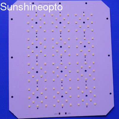 50x50mm LED লেন্স সহ কাস্টম 120W 144 পয়েন্ট 3030 SMD PCB বোর্ড