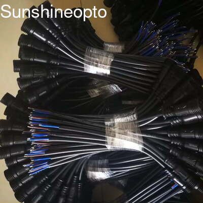 3 পিন জলরোধী পুরুষ / মহিলা M12/M19 বৈদ্যুতিক তারের IP67 24AWG তারের সংযোগকারী