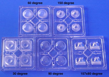 4 LED উচ্চ বে হাল্কা লেন্স 90X90MM দোকান বক্স প্রকার 5730/5050 এসএমডি অপটিক্যাল গ্রেড পিসি