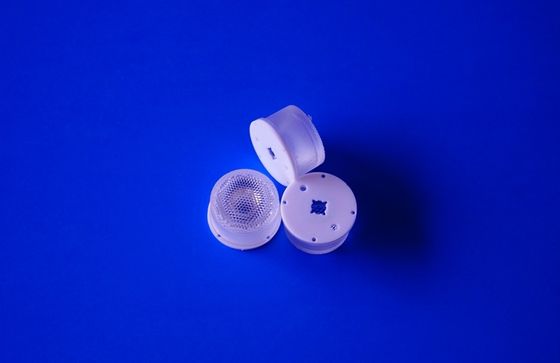 জলরোধী 45 ডিগ্রি বিম এঙ্গেল 22 মিমি এলইডি কোলিমার লেন্স পিএমএমএ এলইডি স্পটলাইটের জন্য অপটিক্যাল লেন্স